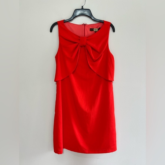 Eva Franco Dresses & Skirts - Eva Franco x Anthropologie NWT Sleeve Surprise Red Bow Front Dress in Red, 4